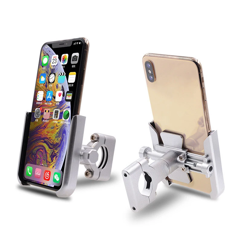 

Aluminum Alloy Phone Navigation Fixed Bracket Rearview Mirror & Handle Motorcycle Phone Holder Support 4.5-6.5 Inches Phone