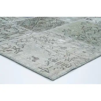 

170x240 Cm Grey Handmade Patchwork Rug-6x8 Ft