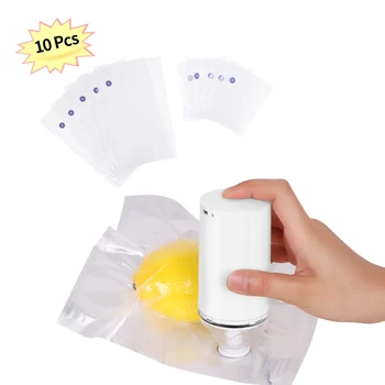 

New Handheld Mini Vacuum Sealer Machine Cordless Food Sealer Machine USB Rechargeable Vacuum Packaging Machine with 10 Zipper Ba