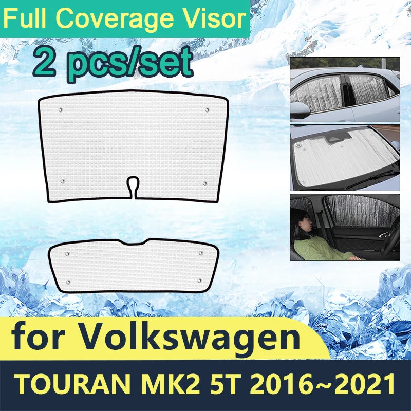 

Full Covers Sunshades For Volkswagen VW Touran MK2 5T 2016 2017 2018 2019 2020 2021 Car Windshields Accessories Protection Front