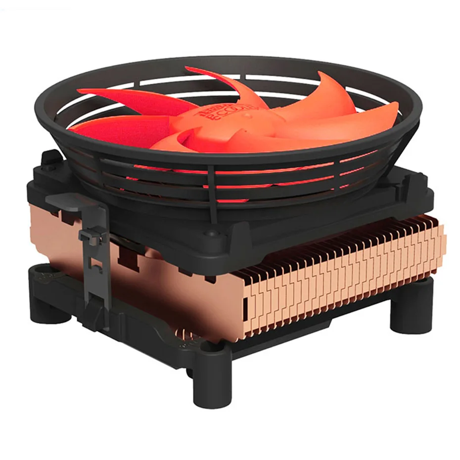 Pccooler Q100M медное покрытие кулер процессора 10 см 4pin ШИМ тихий вентилятор для Intel 775 1150 1151 1155 1156 AMD Q100 PC Вентилятор охлаждения