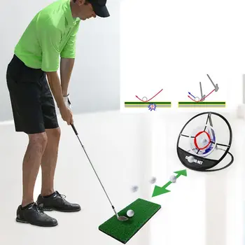 

Portable Golf Training Set Indoor Outdoor Chipping Pitching Cages Mats Practice Easy Net with Free Golf Ball Mat And Ball Tee