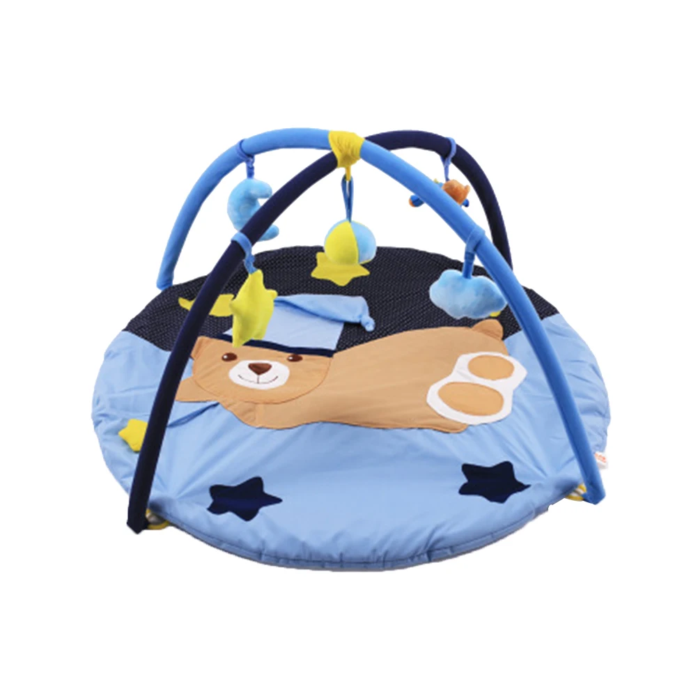 

1set Fabric Mat Educational Attractive Decorative Practical Bear Design Cute Cushion for Infant Kids Baby Activity Gym