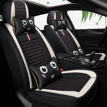 

Full Coverage flax fiber car seat cover auto seats covers for audi a3 8l 8p 8v sportback a4 b5 b6 b7 avant b8 b9