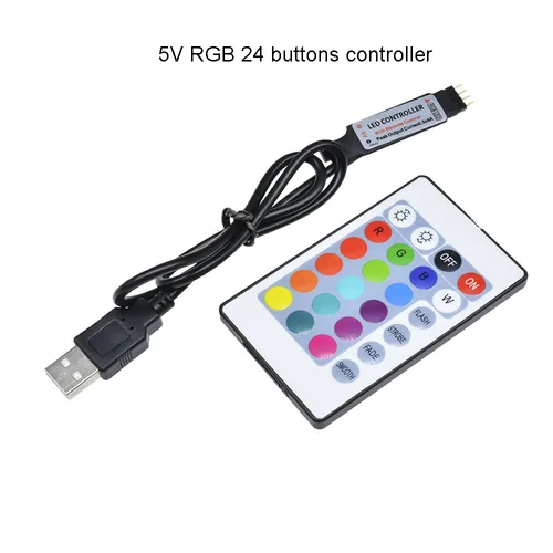 LED 스트립 라이트, USB 3528SMD LED 램프 테이프, 리본 RGB TV 데스크탑 스크린 백라이트 다이오드 테이프, IR 리모컨 LED 스트립 라이트 3