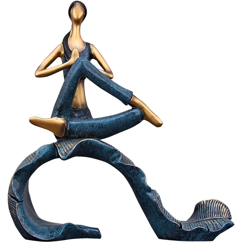YOGA GIRL FIGURINE GIRL'S DREAM MODERN FIGURE ART SCULPTURE DOLLS RESIN CRAFTS HOME DECORATION R1457 | Дом и сад