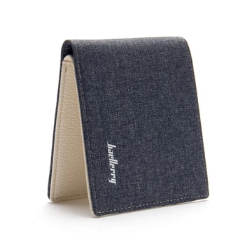 

Casual Design Slim Men Wallet Bifold Short Purse Male Soft Canvas Men Wallets Card Case Holder Solid Clutch Money Bag Coin Purse