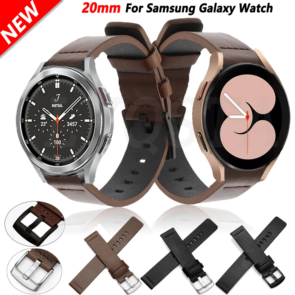 Cinturino 20Mm Per Samsung Galaxy Watch 3 Cinturino In Pelle 41Mm Per Samsung Galaxy Watch Active 1/2 Galaxy Watch4 Classic 46Mm Cinturino