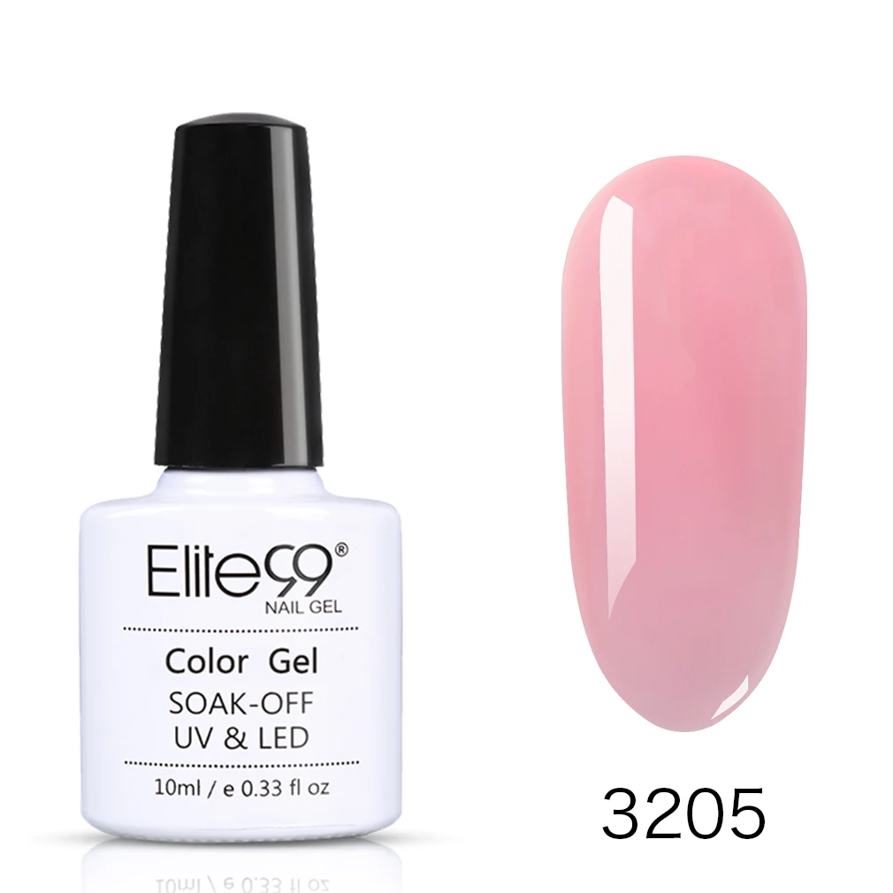 Elite99 10 мл телесного цвета желе УФ-гель для ногтей полупрозрачный Гель-лак Полупостоянный лак для ногтей базовое верхнее покрытие Gellak - Цвет: 3205