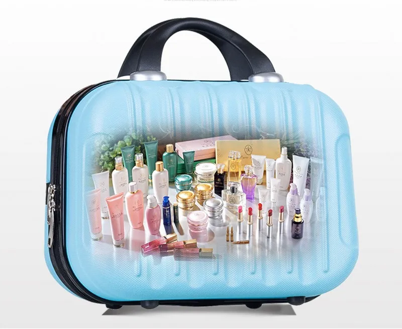 14 дюймов женский кейс для профессиональной косметики красота макияж необходимо портативный дорожный Макияж сумка чемоданы Organizador Bolso Mujer