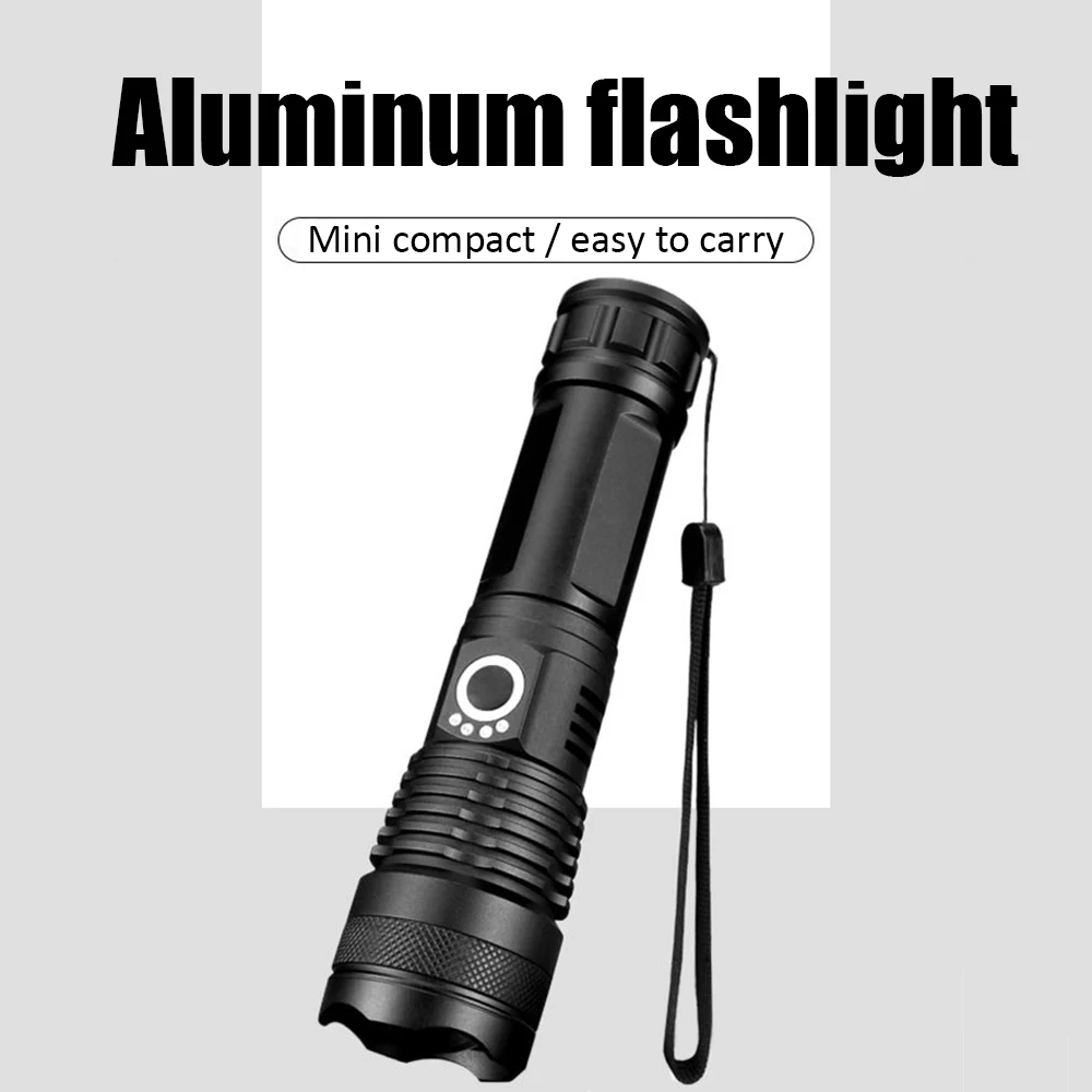 Светодиодный фонарик высокой мощности с бликами Тактический Ручной P50 zoom фонарик USB зарядка алюминиевый сплав светодиодный фонарик 5 режимов
