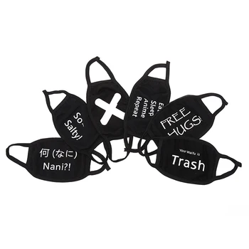 

1PC Letter Cotton Dustproof Mouth Face Mask Kpop Text Mask Cycling Anti-Dust Cotton Facial Protective Cover Masks