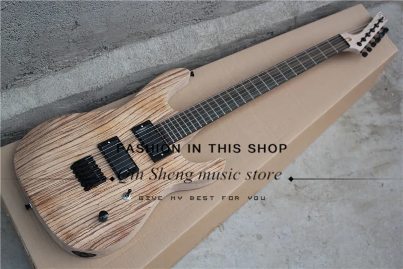 

free shipping factory custom 6 strings electric with zebra-stripe veneer Alder wood body,24 frets,rosewood fingerboard