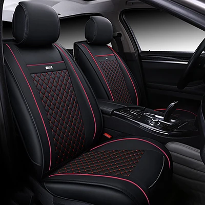 Универсальный чехол для автомобильных сидений для kia Все модели kia rio 3 ceed sportage niro spectra soul stinger picanto optima автомобильные аксессуары - Название цвета: Black red