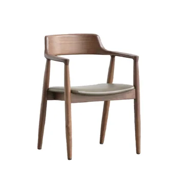 

Nordic solid wood dining chair Kennedy president Hiroshima coffee shop restaurant meeting negotiation simple b