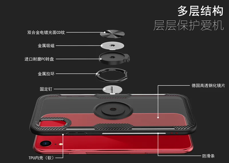 Подходит для SAMSUNG S9plus S10lite кольцо Поддержка чехол M30 A50 A70 A40s Прозрачный чехол для телефона