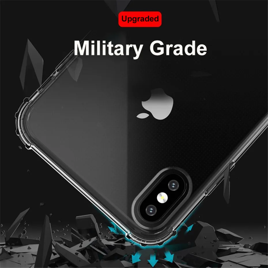 Transparent Shockproof TPU Phone Case For iPhone 11 Pro XS Max SE 2 XR X 8 7 6 6S Plus Ultra Thin Soft Silicone Clear Back Cover