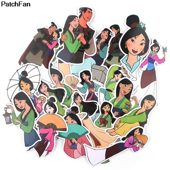 

Patchfan 21pcs classical mulan Waterproof Cartoon Sticker For car Luggage Phone Laptop Moto Bicycle Wall Guitar Stickers A2629