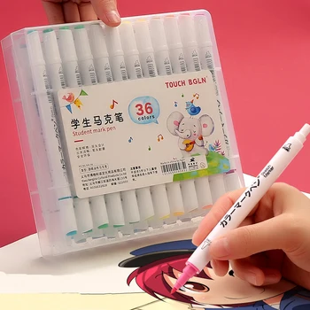 

Bgln student marker set 12/18/24/36 color beginner double head oil color pen children hand-painted graffiti art supplies