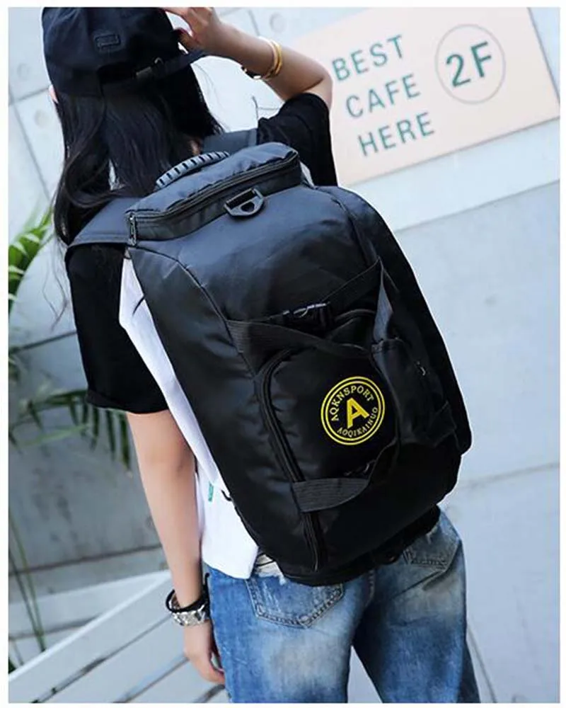 New Sport Gym Bag Men Women Outdoor Waterproof Backpack Separate Space For Shoes Handle Bag