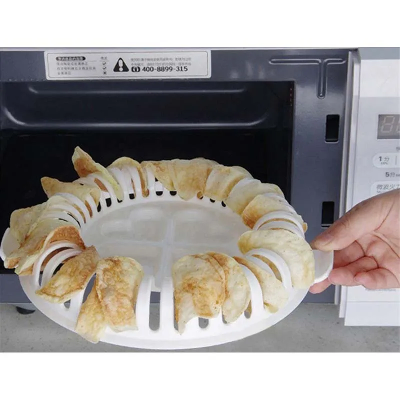 

Microwave DIY Potato Chips Maker Slicer Tools Homemade Microwave Potato Chips Maker Healthy Fresh Chip Making Machine Plastic