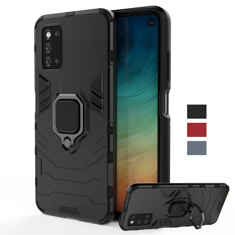 

Для Samsung Galaxy F52 5G чехол магнитное кольцо-подставка противоударный бампер для телефона повышенной прочности с протекторным рисунком и крышка для Samsung F52 5G чехол