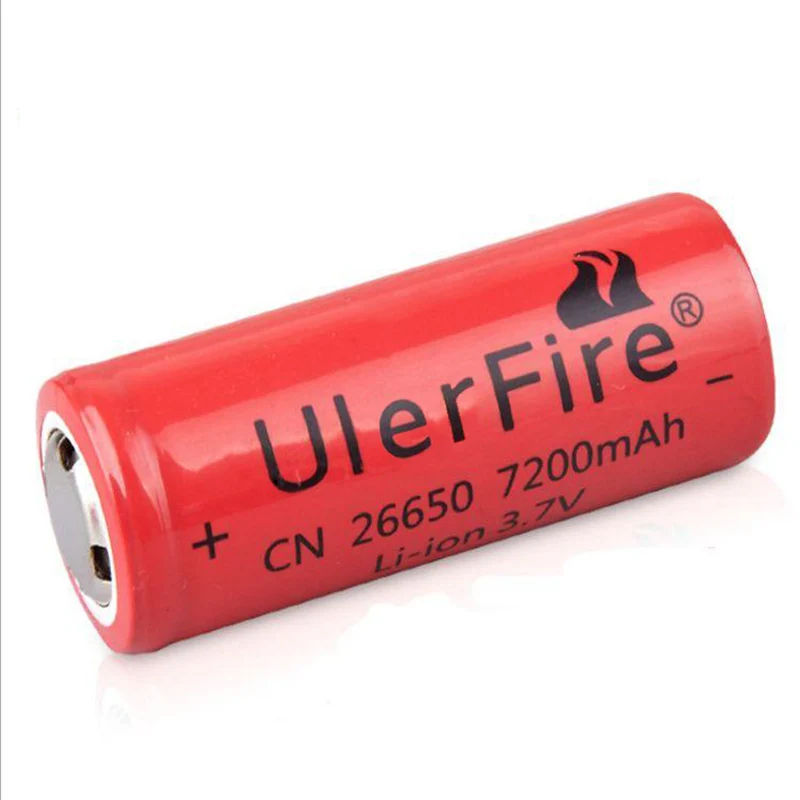 

2019 New 26650 lithium battery 3.7V 7200mAh High Capacity 26650 rechargeable battery 26650 BATTERY suitable for flashlight