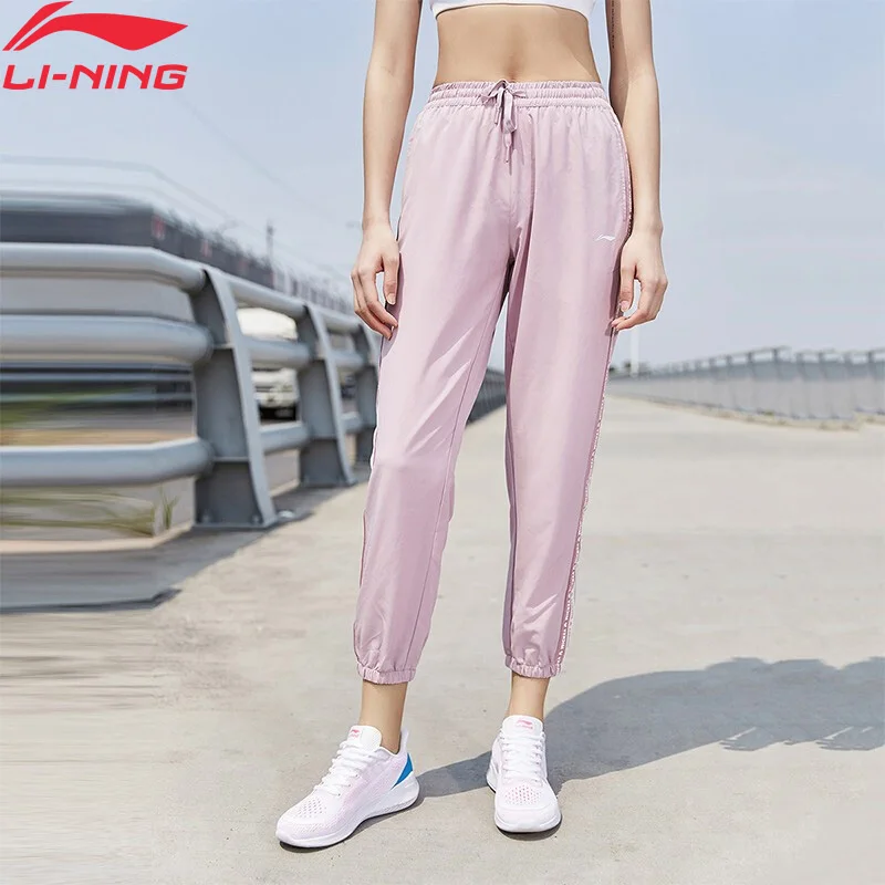 (Код обрыва) Li-Ning женские тренировочные штаны с 88% нейлоном 12% спандекс свободного