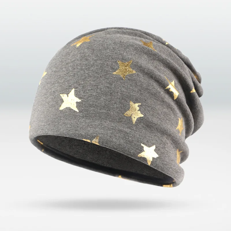 

Spring And Summer New Style Set of Head Cap Korean-style Women's Breathable Thin Toque Bronzing Printed Multi-Purpose dui dui ma