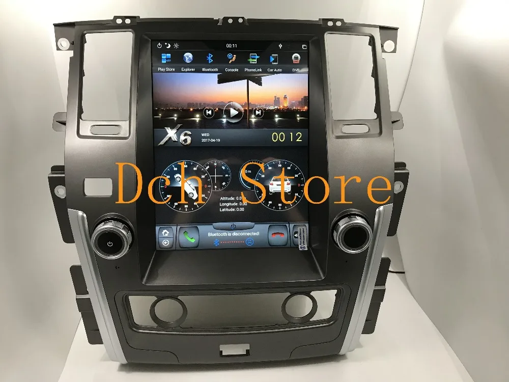 12,1 вертикальный Тесла стиль Android 8,1 автомобиля DVD gps для Nissan Patrol 2010 2011 2012 2013 навигации PX6