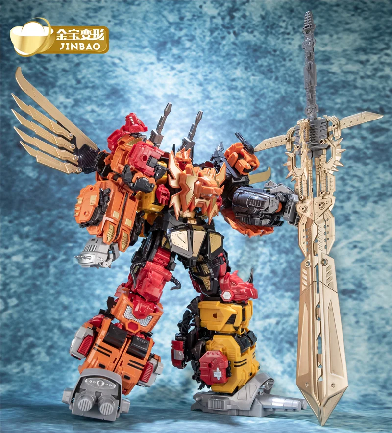 JinBao трансформер G1 MMC Predaking Feral Rex predbeacon 5 в 1 оверсайз обновленная версия