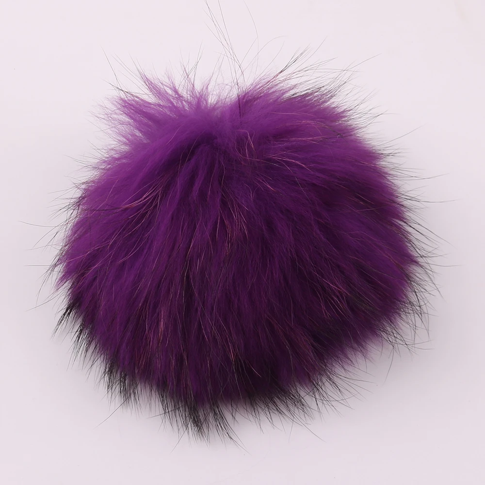 blue skully hat DIY 15cm Real Raccoon Fur Pompoms Fur Balls for Knitted Beanies Keychain and Scarves Shoes Dyed Real Fur Pom Pom yellow skully hat Skullies & Beanies