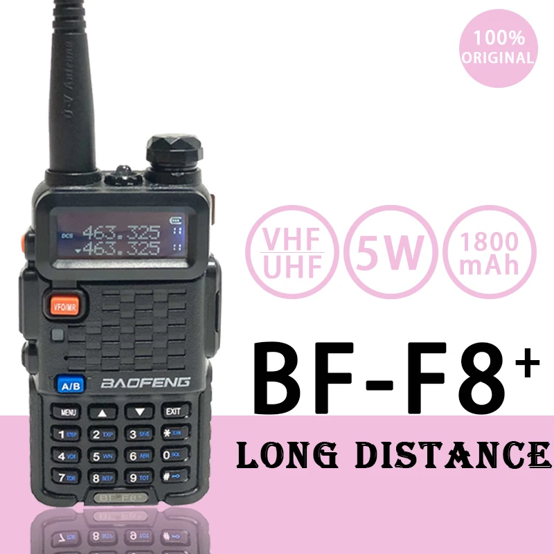 

Baofeng Radio BF-F8+ Walkie Talkie 2Way Ham Radios Pofung рации F8+ 5W VHF UHF Dual Band Long Distance Handheld hf Transceiver