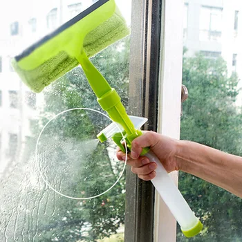 

Window Glass Cleaning Scrubber Long Hand Cleaner Brush For Washing Windows Plastic Spray Water Household Multifunctional