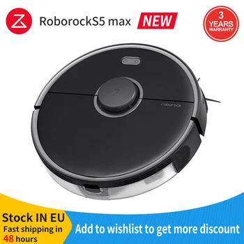 

Global verion XIAOMI Roborock S5 MAX Robot Vacuum Cleaner WIFI APP Contral For Home Automatic Sweeping Update of Roborock S50S55