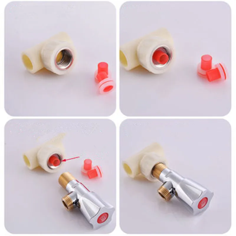 20pcs PPR Pipe Plugs 1/2" 3/4 BSP Thread Pipe Fitting End Cap Plug Buckle Pad Choke Leak-proof Sealing Ring Plumbing Accessories