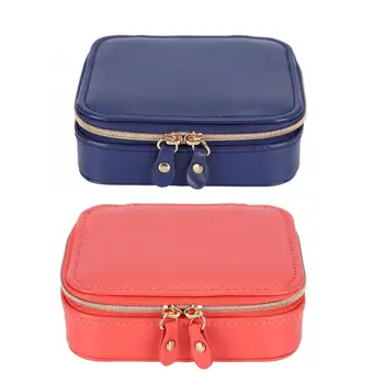 

packaging PU Leather Portable Earrings Ring Jewelry Storage Holder Organizer Box Case box for jewelry