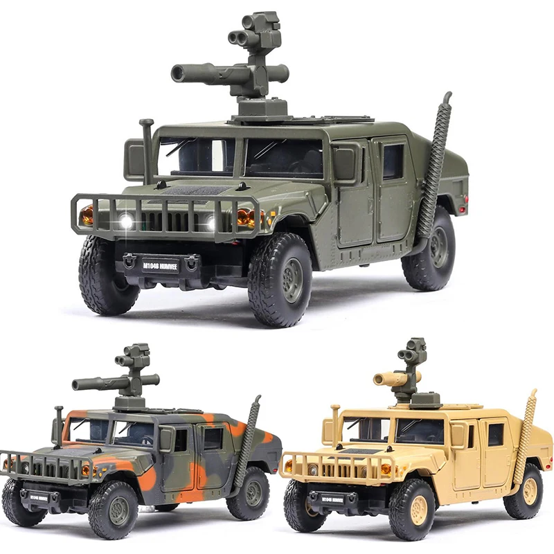 

1:32 M1046 Military Car Model Explosion Proof Armored Vehicle With Sound Light Alloy Toy Car Model Diecast Toy Vehicles V185