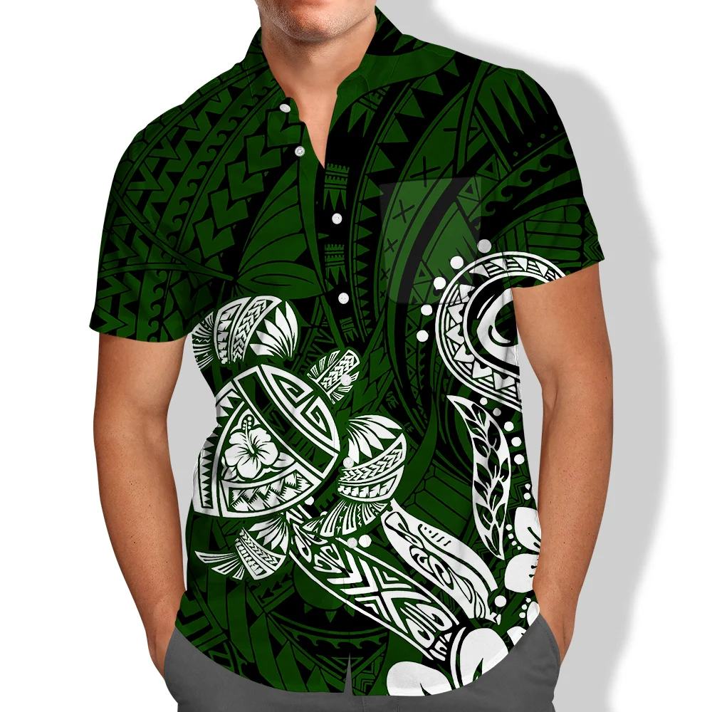 Pocket Short Sleeve Shirt Tribal Islanders Polynesian Clothes Polynesian Tribal Clothing Samoan Puletasi Viking