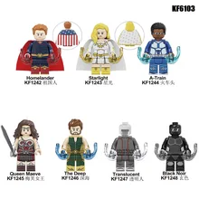 Мальчик кирпичи фигурки строительные блоки черный Nior Deeop поезд Homelander звездный свет модель для детей подарок игрушки KF6103