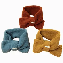 Плюшевый весенне-осенне-зимний детский шарф, детский хлопковый шарф для мальчиков и девочек, шарф с круглым кольцом, Детские воротники, детский шарф с воротником