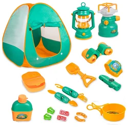 Ensemble de Camping pour enfants avec tente, équipement de Camping, ensemble de jeu de simulation pour tout petits, jouets d'extérieur pour garçons et filles, cadeau d'anniversaire 