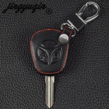 

jingyuqin 3 Buttons Remote Leather Car Key Bag Case Cover For LADA Priora Sedan sport Kalina Granta Vesta X-Ray XRay New