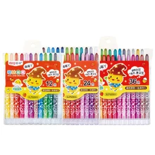 Понять воск прокатки мелки масляная пастель набор 12/24/36 Цвета безопасные нетоксичные со стирающимися чернилами детей рисование Раскрашивание подарочные канцелярские товары