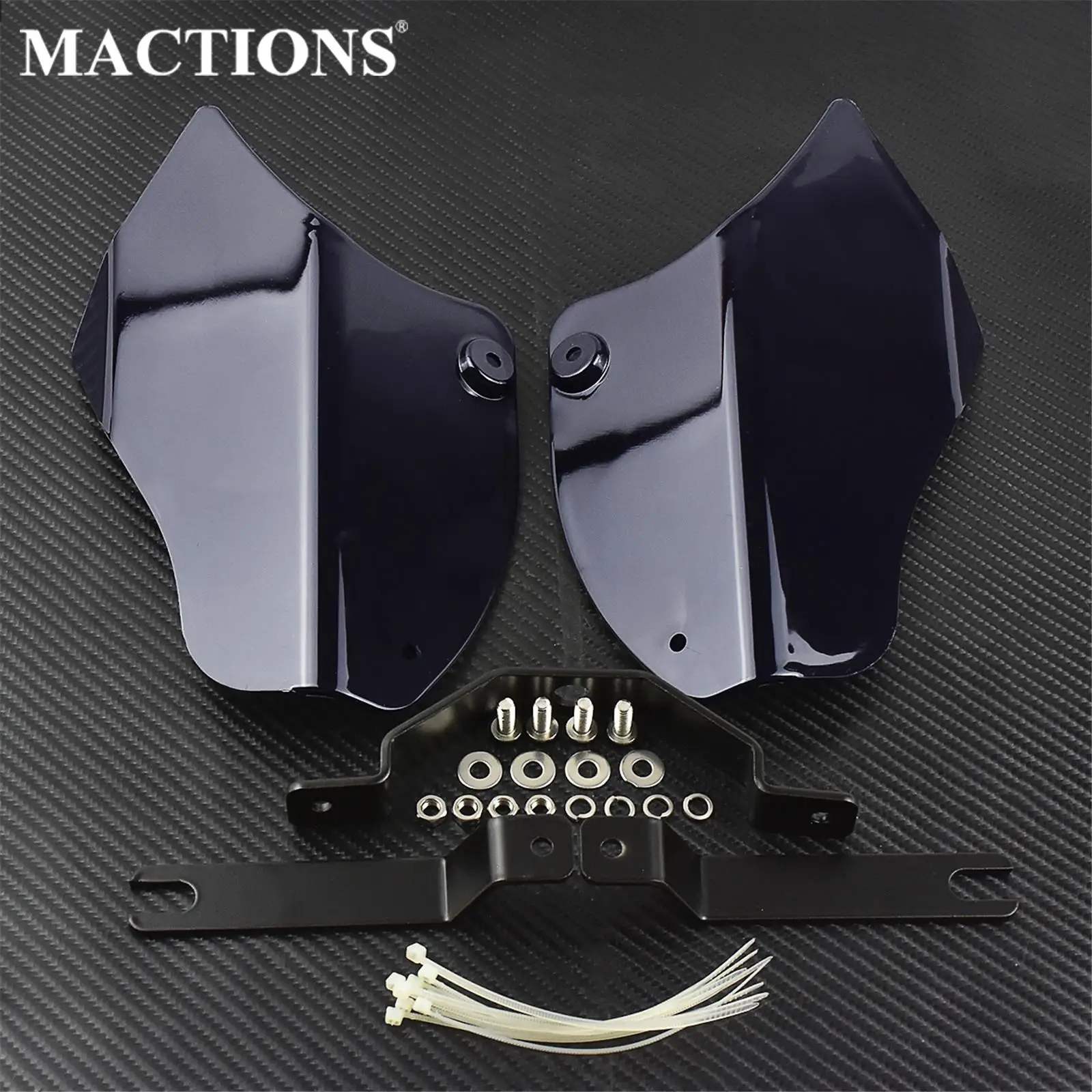 Motorcycle Air Deflector Reflective Saddle Shields Wind Deflectors Abs