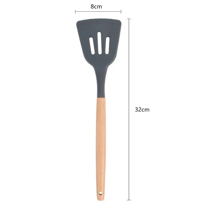 Leaky shovel Прочный силиконовый антипригарный гаджет посуда высокого качества термостойкие антипригарные кухонные принадлежности Инструменты для выпечки - Цвет: Leaky shovel
