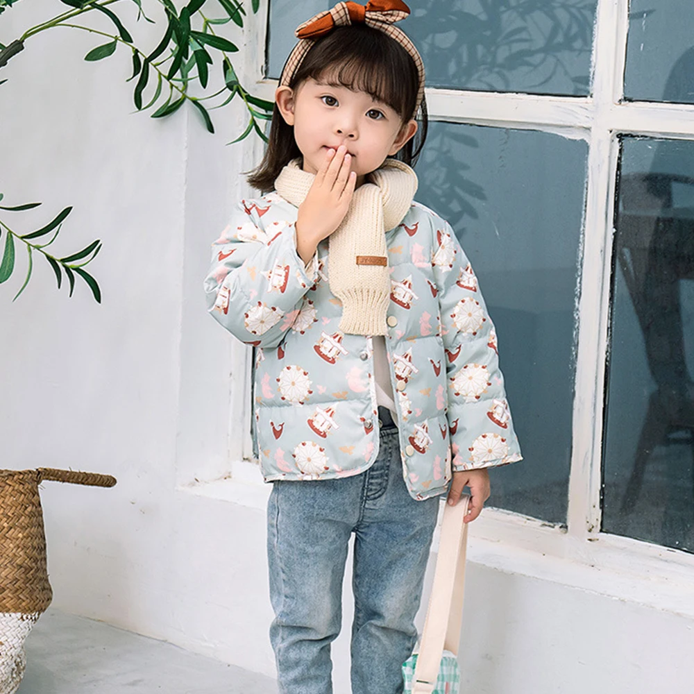 

Children's Down Jacket In Autumn And Winter Children's Short Lightweight Warm Down Jacket Children's Cartoon Down Liner