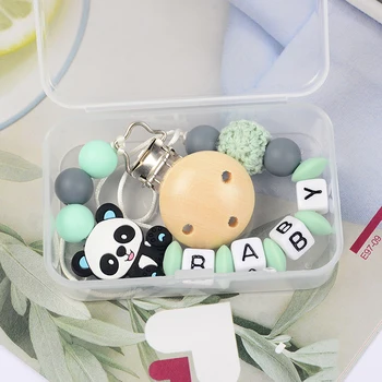 

1Pcs New Baby Teether Toys Baby Boy Girl Pacifier Holder Chain Safe Anti-dropping Chew Silicone Beads Infant Pacifier Clip