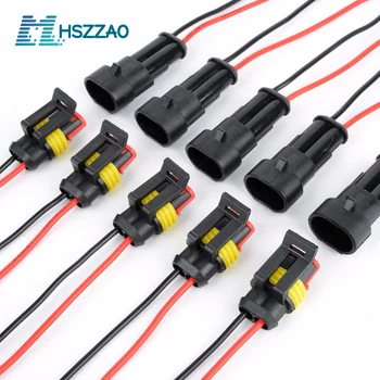 

5 Pcs 1-6Pin Xenon Lamp Connector HID Sealed Car Insert Car Waterproof Connector Electrical Wire Connector Plug