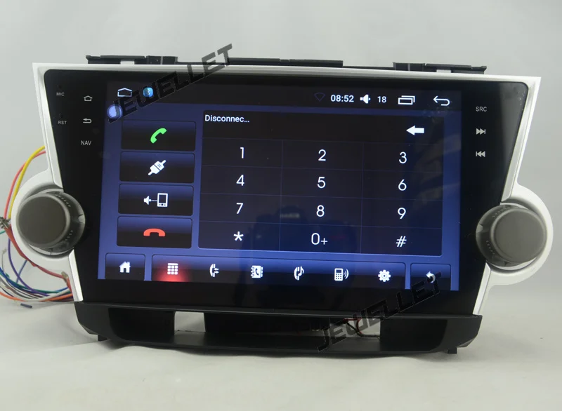 10," четырехъядерный 1024*600 HD экран Android 8,1 Автомобильный gps Радио навигатор для Toyota Highlander Kluger 2008-2013 с 4G/Wifi DVR